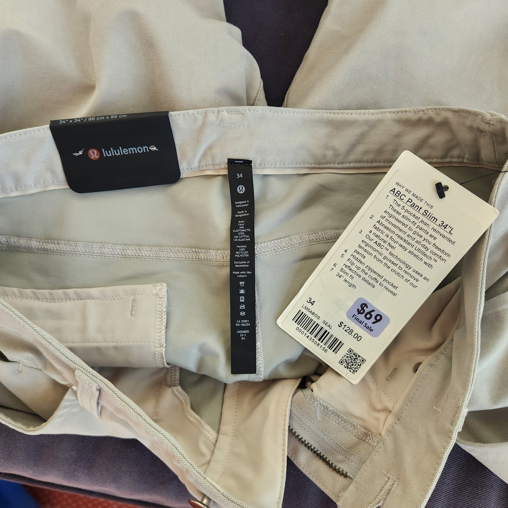 lululemon athletica Men’s Chinos - Light Beige